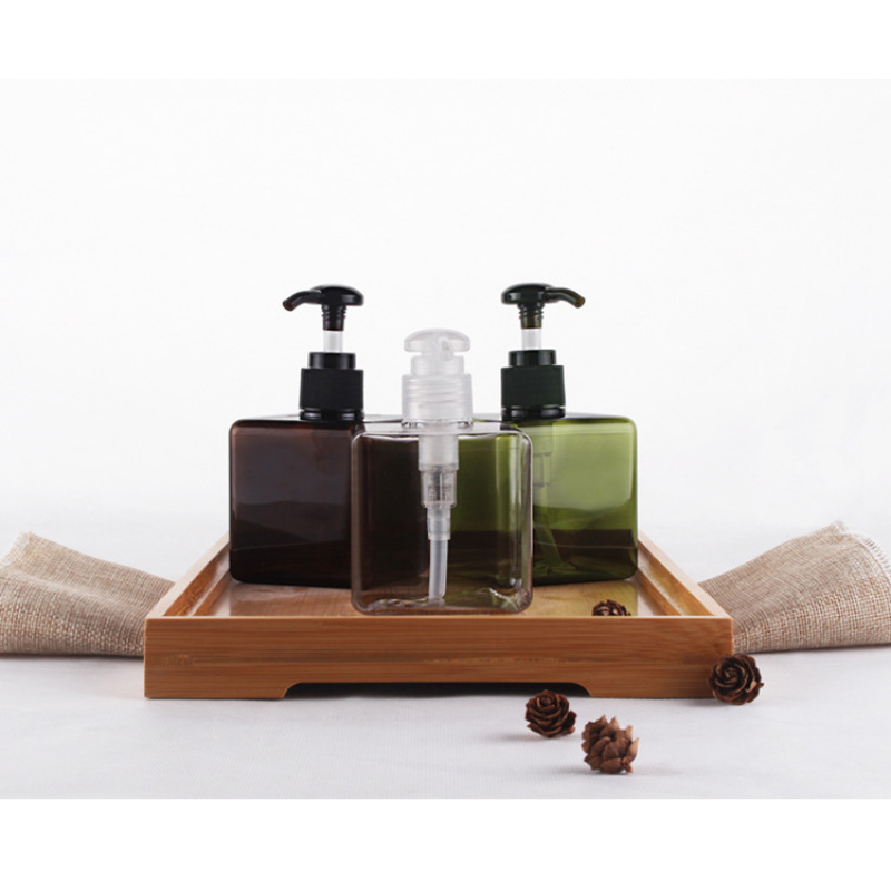 Hangzhou Sunshine 250ml Square Plastic Hand Wash Lotion Bottle for Clear Green Amber Brown Beautiful Gift Empty for Skin Care Se