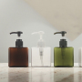 Hangzhou Sunshine 250ml Square Plastic Hand Wash Lotion Bottle for Clear Green Amber Brown Beautiful Gift Empty for Skin Care Se
