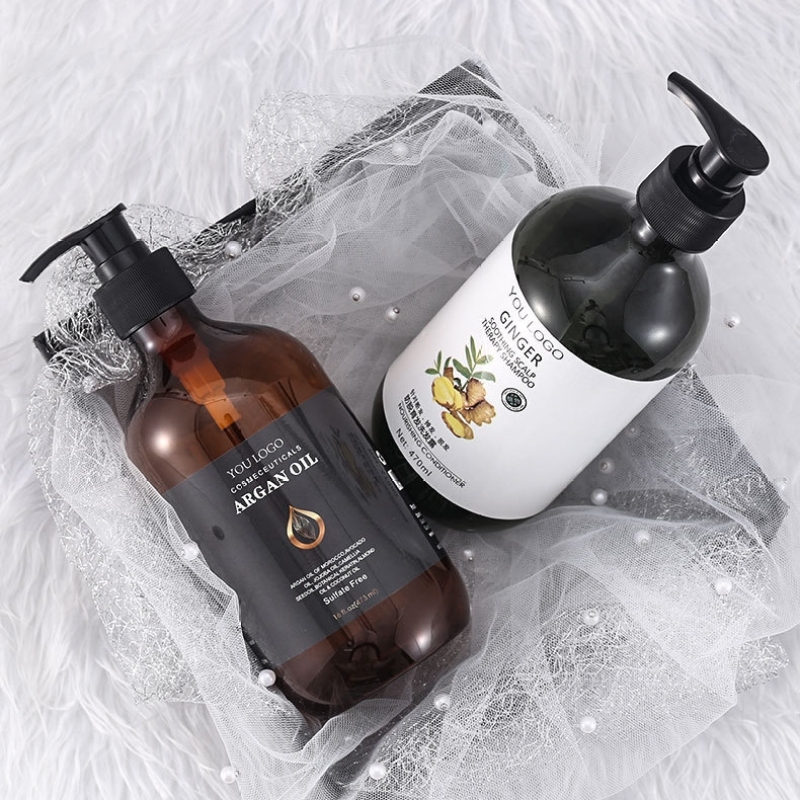 Hand Wash Lotion Pumps for Amber 16oz Green Shampoo Bottle 500ml