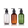 Hand Wash Lotion Pumps for Amber 16oz Green Shampoo Bottle 500ml
