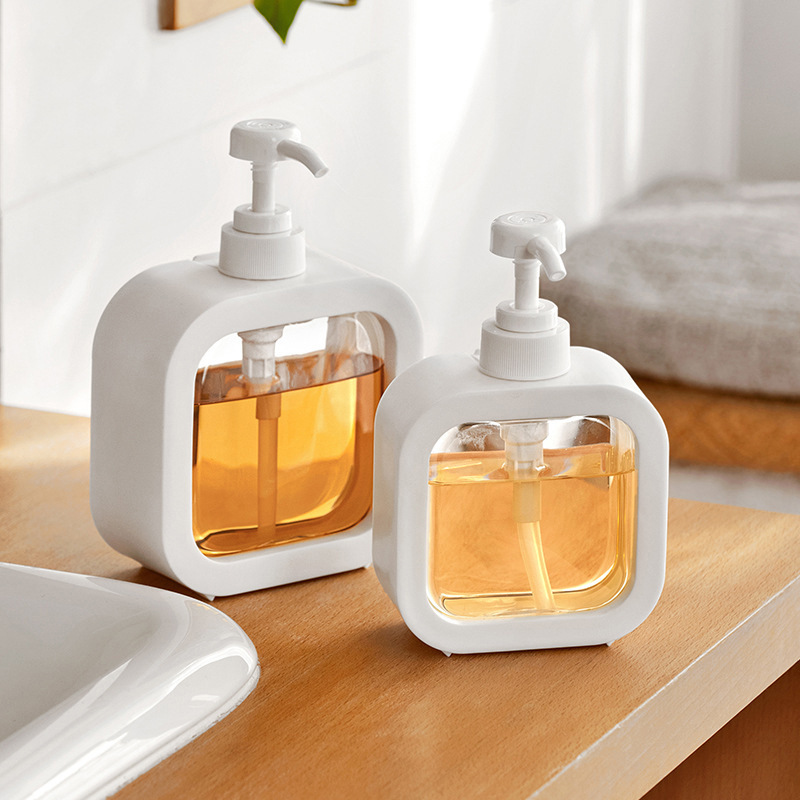 New Product  300ml 500ml Refillable Plastic Facial Cleanser Hand Liquid Soap Pump Bottles for Cosmetic