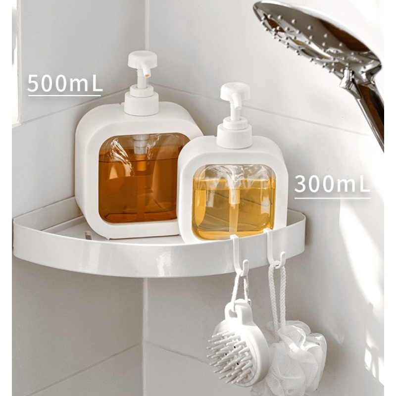 New Product  300ml 500ml Refillable Plastic Facial Cleanser Hand Liquid Soap Pump Bottles for Cosmetic