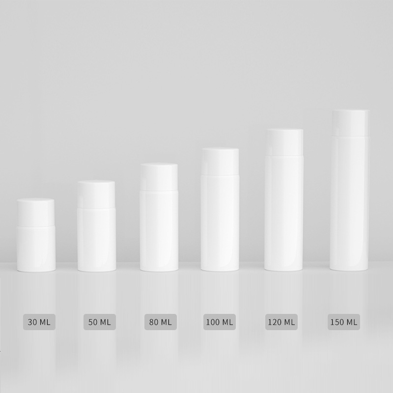 White 30ml 50ml 80ml 100ml Airless Plastic Facial Lotion Bottles Pump Sprayer Vacuum Cosmetic Containers for Skincare Face Wash