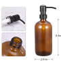 500ml Brown Glass Hand Sanitizer Lotion Bottle Glass Stainless Steel Pump Head Soap Liquid Amber Glass Bottle