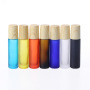 10ml Frosted Wood Grain Cap Roller Bottle Colorful Roll-on Sealing Type