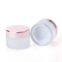 Useful 30g Rose Gold Color Glass Jar for Skin Care Cream Cosmetics with Plastic Cap Personal Care