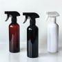 500ml Round Shoulder PET Plastic Spray Bottles Refillable Containers with Black White Cap