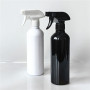 500ml Round Shoulder PET Plastic Spray Bottles Refillable Containers with Black White Cap