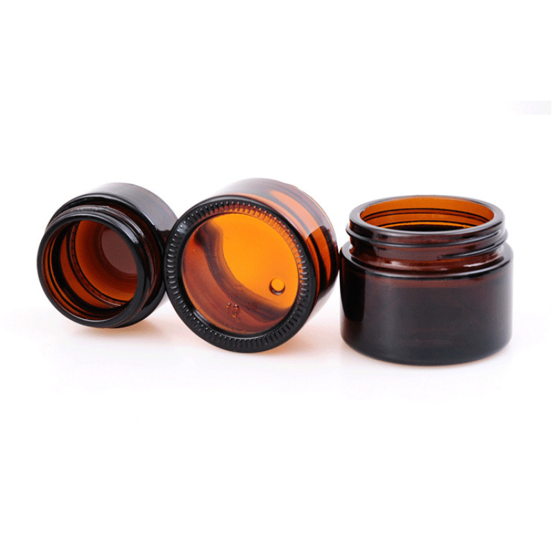 50g Glass Cream Jar Luxury  5g Amber Small Glass Jar Night Cream Jar Cosmetic Glass Jar