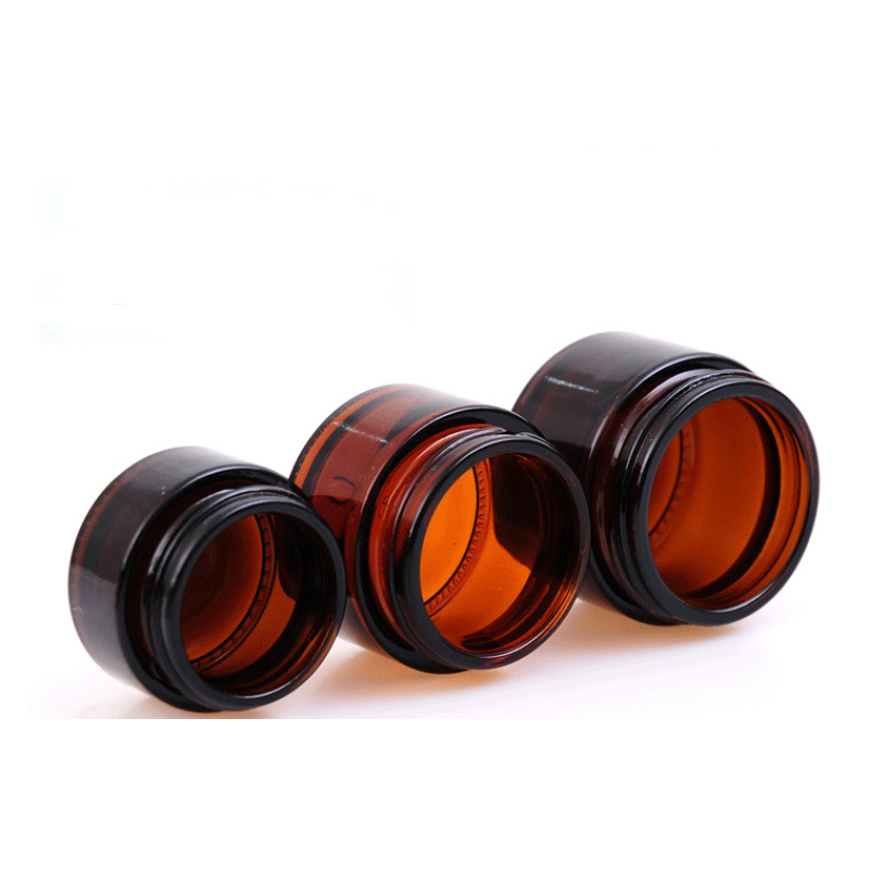 50g Glass Cream Jar Luxury  5g Amber Small Glass Jar Night Cream Jar Cosmetic Glass Jar