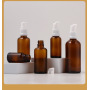 Skin Care Packaging 5ml to 15ml Round Shoulder Glass Lotion Bottles with Screw Cap and Pump