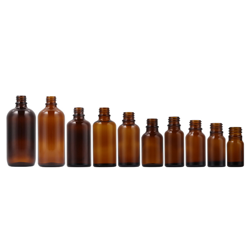 Skin Care Packaging 5ml to 15ml Round Shoulder Glass Lotion Bottles with Screw Cap and Pump