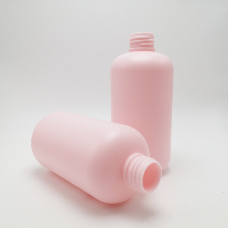 8 oz Pink Plastic Lotion Bottles 250ml Customizable with Disk Cap for Cosmetics Shampoo and Skin Care Serum