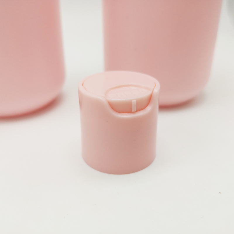 8 oz Pink Plastic Lotion Bottles 250ml Customizable with Disk Cap for Cosmetics Shampoo and Skin Care Serum