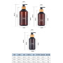 200ml High Quality Oblique Shoulder Matte Black Plastic Bamboo Pump Empty Shampoo Pet Bottle