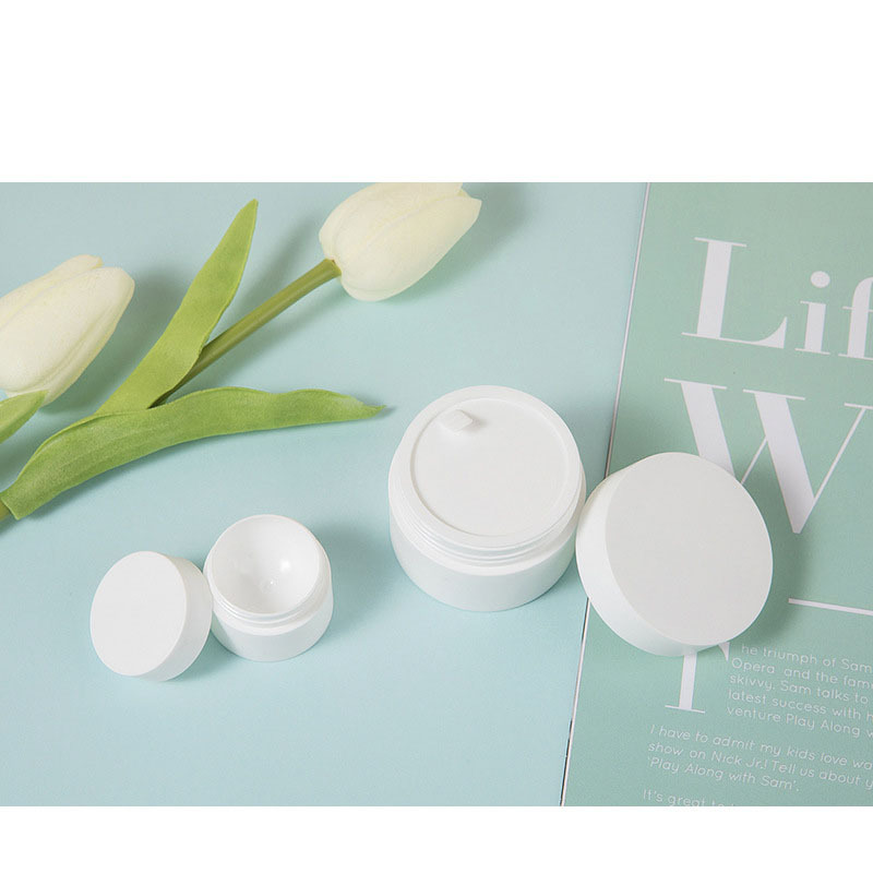 Frosted PP 5g 15g 20g 30g Skincare Cream Jar Cosmetic Package White Cap Plastic Jar Plastic Cosmetic Jar