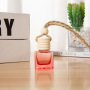 2025 Gift Choice 5ml 8ml 10ml Empty Pink Blue Green Glass Car Air Freshener Perfume Bottle square Car Diffuser Cork Bottle