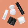 Ready Stock 30g 50g Skincare Packaging Vacuum Pump Bottle Set Black White PP with Cream Jar for Cosmetic Packaging