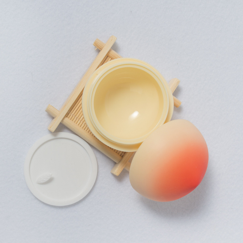 30g Cute Fruit-Shaped Red Strawberry Pink Peach Yellow Lemon Cosmetic Jar for Face Cream Plastic Bottles Packaging Box