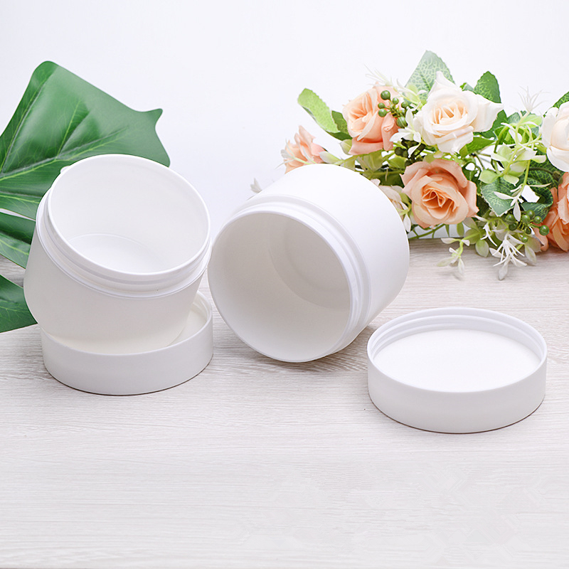 Wholesale Empty Large Capacity 250g White Face Cream PP Plastic Jars