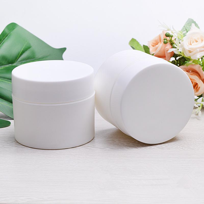 Wholesale Empty Large Capacity 250g White Face Cream PP Plastic Jars