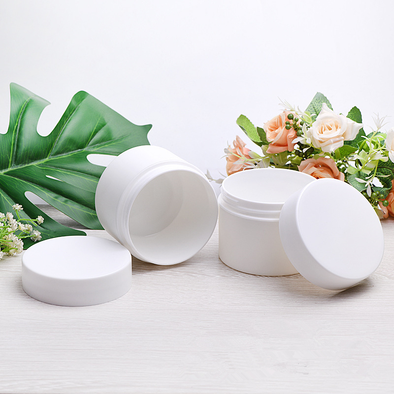 Wholesale Empty Large Capacity 250g White Face Cream PP Plastic Jars