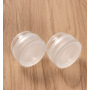 Wholesale 5g Frosted Glass Cosmetic Jar Skincare Round Cream Glass Jar With Custom Printing Bamboo Color Lid Glass Jar
