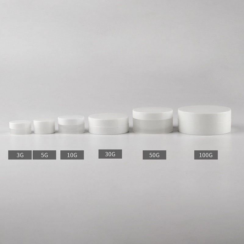 Private Label 50g 100g Empty Cosmetic Skincare Cream PP  Jar 50ml Cosmetic Plastic Jar for Cream