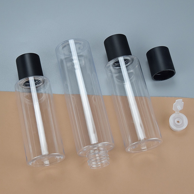 2024 New Trend High Quality 100ml Transparent Plastic Bottles with Screw Cap Plastic Bottles for Cosmetic