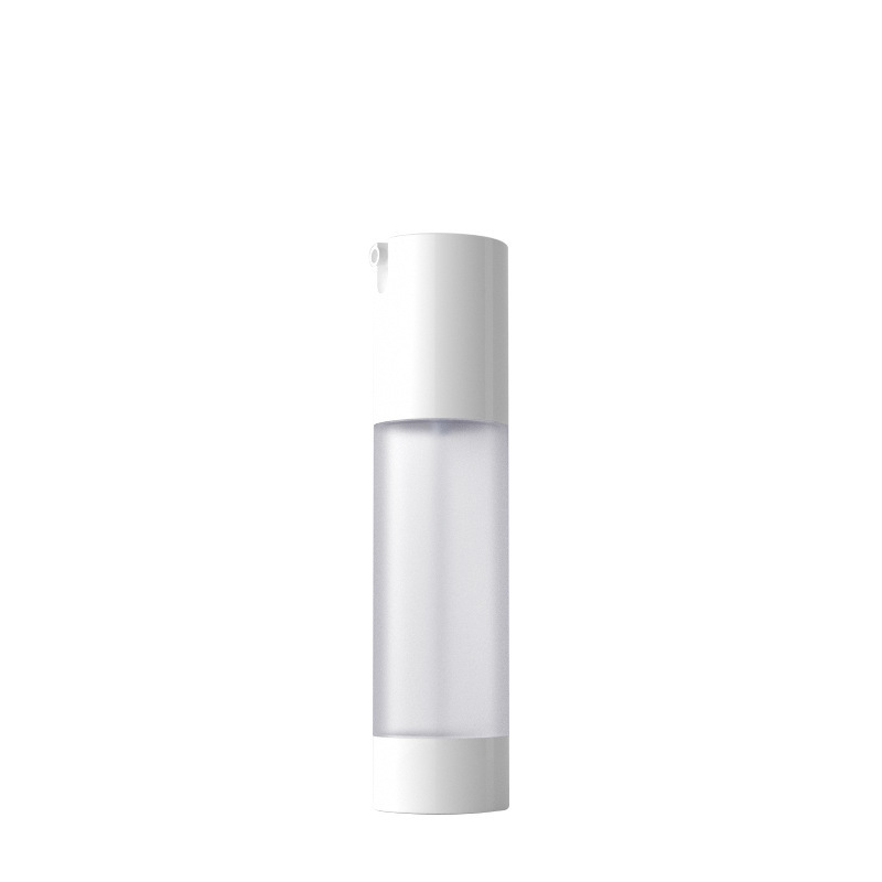 AS Frosted Lotion Bottle Round Shape Plastic Bottles in Bulk 15ml 30ml 50ml White Airless Pump Bottle
