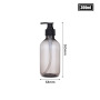 Eco Friendly Guangzhou Manufactory 300ml 400ml 500ml Brown Amber Shampoo Packaging Bottles with Black Lotion Pump