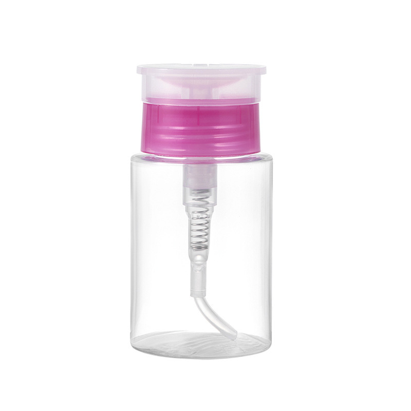 100ml 200ml PETG Cosmetic Pump Pressure Bottle for Cleansing Water Plastic Bottles with Lids Plastic Pump Bottle