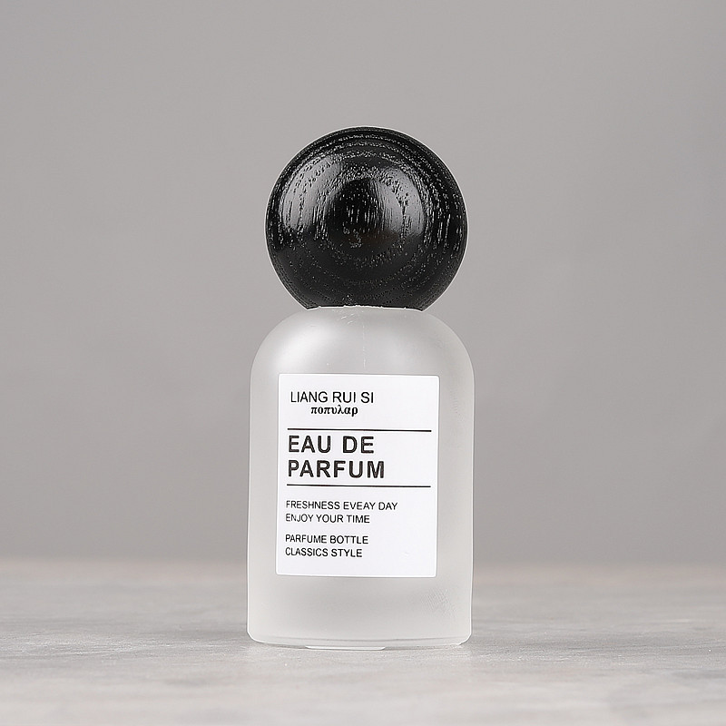 In Stock Luxury Perfume Bottle 30ml Frosted Glass Spray Bottles 50ml Perfume Glass Bottle Gift Wooden Lid