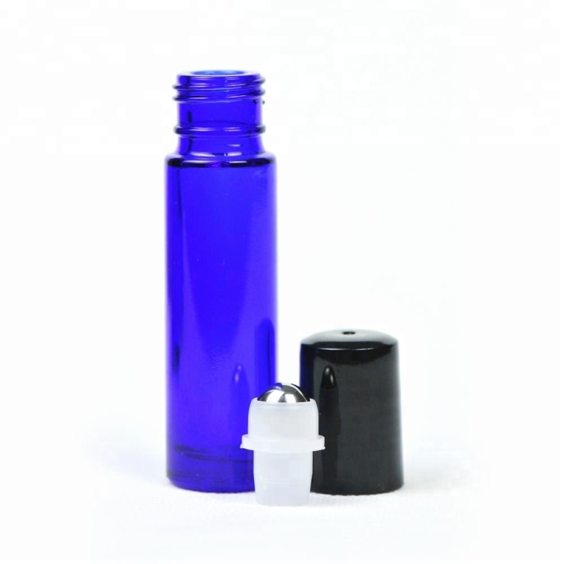 10ml Blue Glass Roll-on Bottle with Roller for Essential Oils