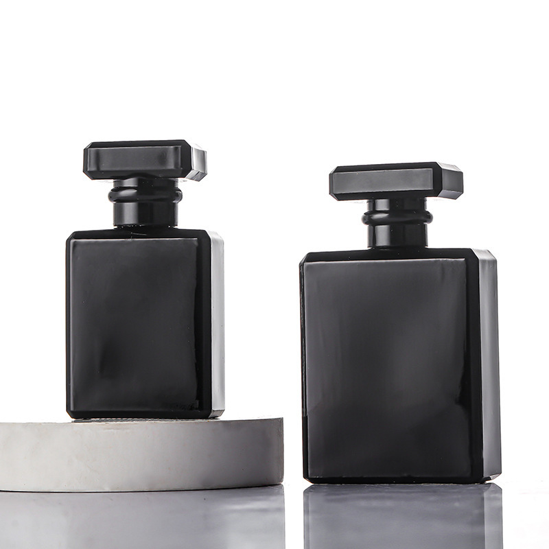CHINA ZHEJIANG HANGZHOU Wholesale Eco Friendly Square Matte Black Spray Perfume 30ml 50ml Glass Recycled Bottles