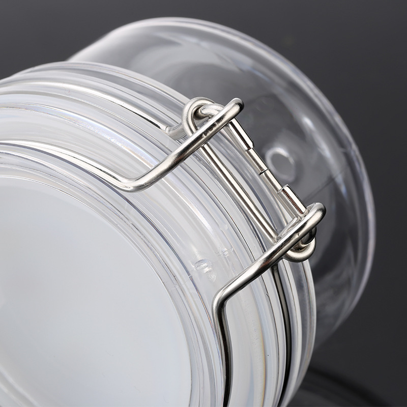 Empty Stock clear 120ml 4oz Hair Facial Body Cream Seal Airtight Plastic Jar