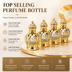 Wholesale Dubai Arabic Perfume Top Selling High Quality Long Lasting Fragrance Roller 15ml Perfume Bottle