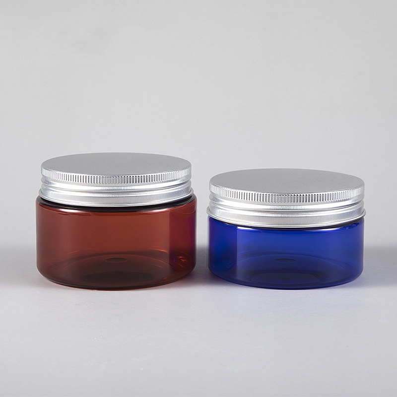 Sunshine Wholesale 100g 120g 150g PET Wide Mouth Plastic Cream Jar Aluminum Cap Empty Plastic Jar for Cream