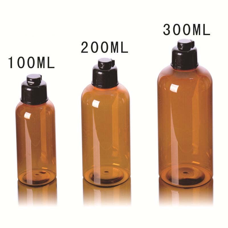 200ml PET Cosmetic Bottle with for Screw Cap Screen Printing Environmentally Friendly Skin Care Packaging