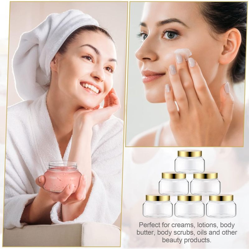 Empty Body Butter Cream Container Skincare Body Scrub Jars Plastic Cosmetic 8oz for Body Scrub Jars