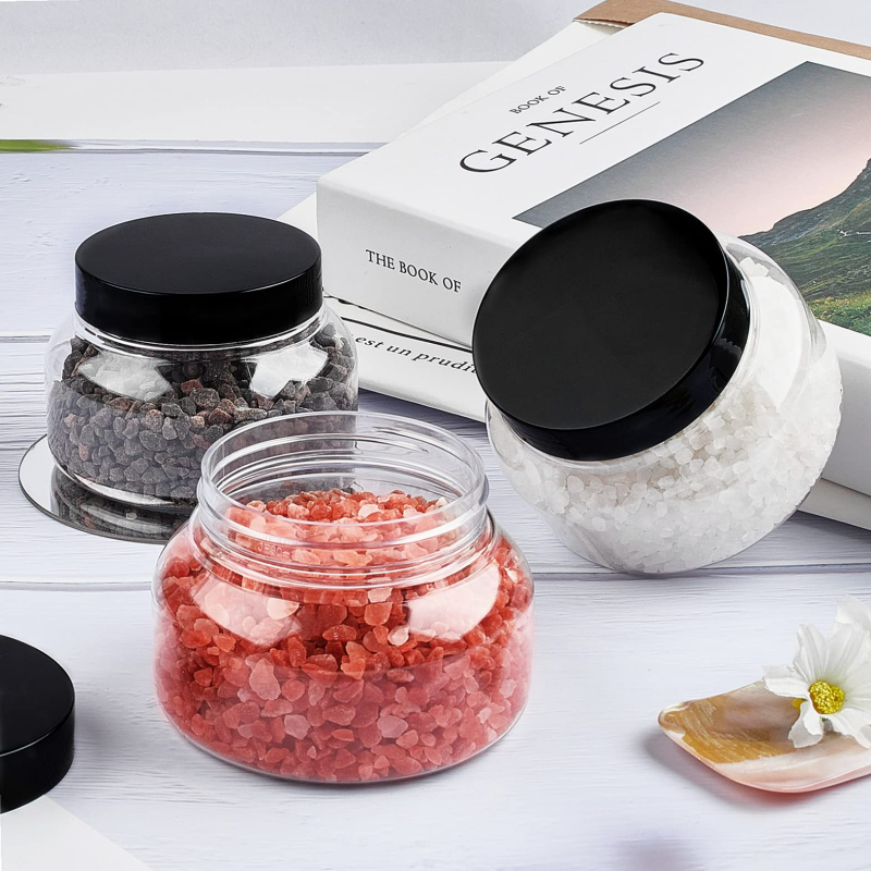 Empty Body Butter Cream Container Skincare Body Scrub Jars Plastic Cosmetic 8oz for Body Scrub Jars