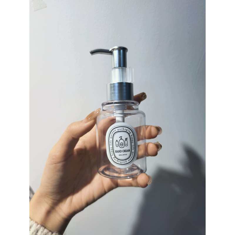 150ML pink Lotion Bottle 100ml Skincare Packaging Oil Pump Lotion Bottle Luxury PET Plastic Emulsion Press Bottle Cosmetics