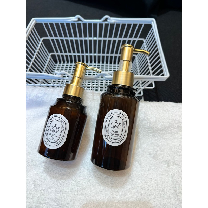 150ML pink Lotion Bottle 100ml Skincare Packaging Oil Pump Lotion Bottle Luxury PET Plastic Emulsion Press Bottle Cosmetics