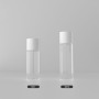 2025 New Portable 8ml 10ml PET Cosmetic Sample Bottle clear Round Mini Container with White Cap Refillable Travel Use