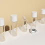 2025 New Portable 8ml 10ml PET Cosmetic Sample Bottle clear Round Mini Container with White Cap Refillable Travel Use