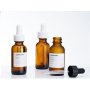 Customized 30ml Amber Round  Essential Oil Glass Dropper Bottle Cosmetics Set for Traveling