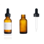 Customized 30ml Amber Round  Essential Oil Glass Dropper Bottle Cosmetics Set for Traveling