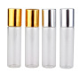 In Stock Cosmetic Skincare Oil Roll on Bottles With Gold Cap 5ml clear Glass Essential Oil Roller Bottle