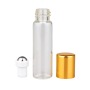 In Stock Cosmetic Skincare Oil Roll on Bottles With Gold Cap 5ml clear Glass Essential Oil Roller Bottle