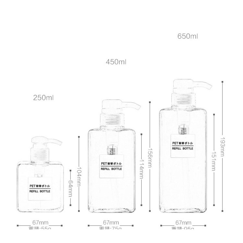 Ningbo Factory 250ml Press Pump Bottle Skincare Empty Cosmetic Plastic Lotion Bottle White square Bottle